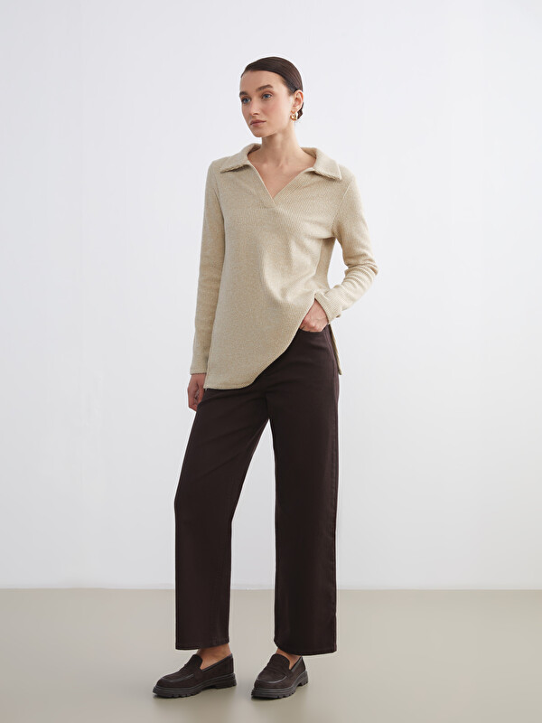 LCW Comfort Standart Fit Geniş Paça Kadın Pantolon