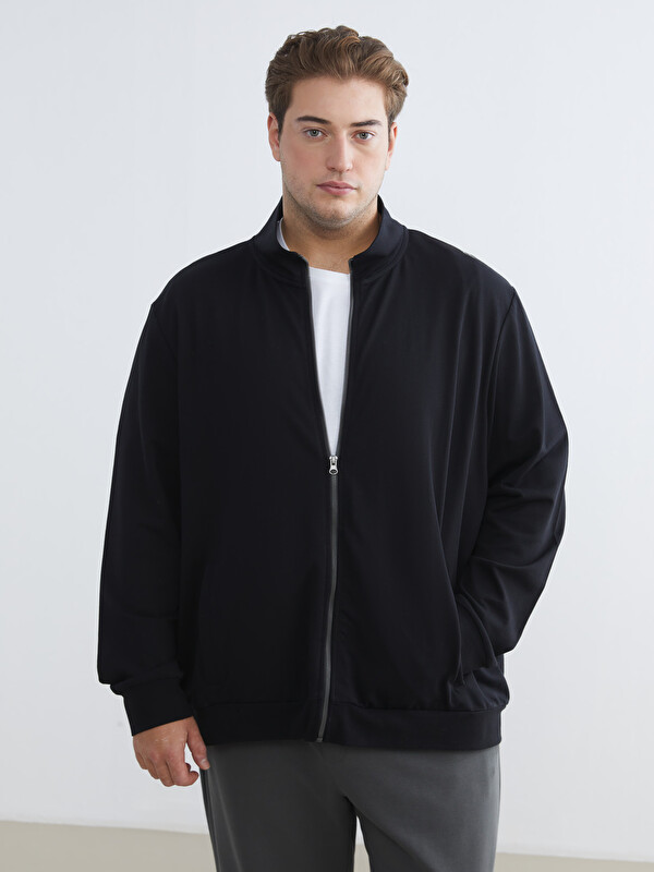 LCWAIKIKI Classic Dik Yaka Erkek Fermuarlı Sweatshirt