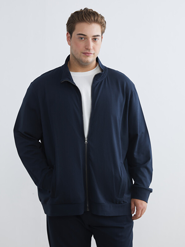 LCWAIKIKI Classic Dik Yaka Erkek Fermuarlı Sweatshirt