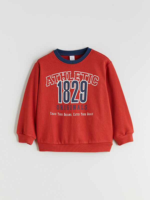 LCW Kids Bisiklet Yaka Erkek Çocuk Sweatshirt