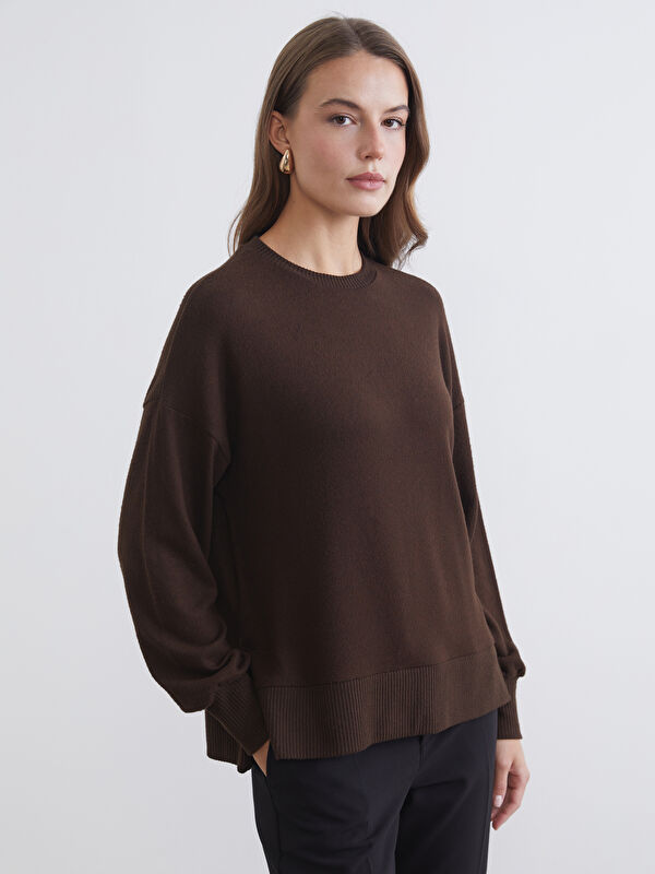 LCW EVERYDAY Bisiklet Yaka Oversize Kadın Sweatshirt