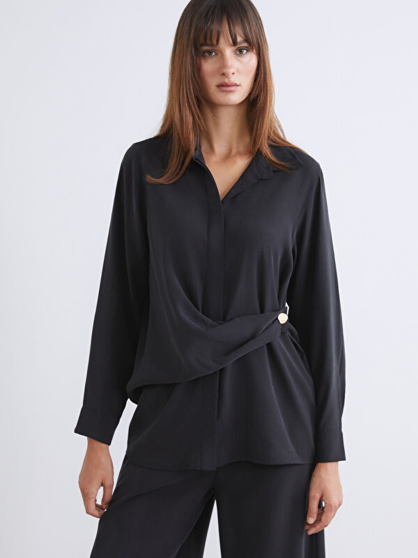 Soulife Tie Detailed Women's Shirt