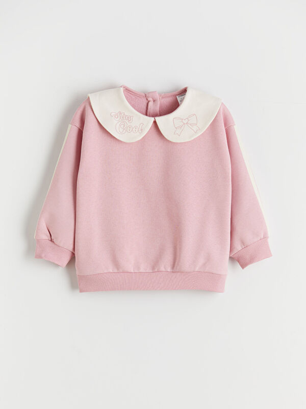 LCW Kids Peter Pan Collar Girls' Sweatshirt