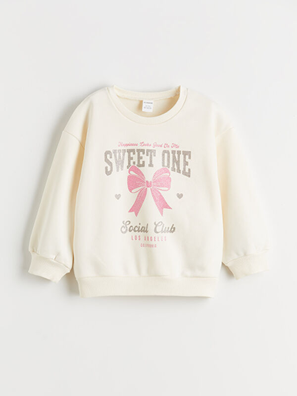 LCW Kids Baskılı Kız Çocuk Sweatshirt
