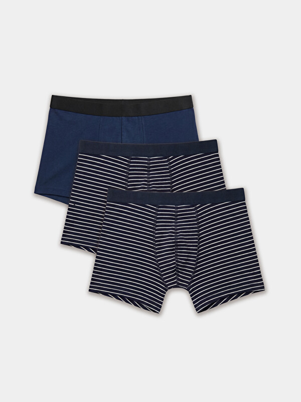 LC WAIKIKI Classic Fit Stretch Cotton Men's Boxers, Set of Three