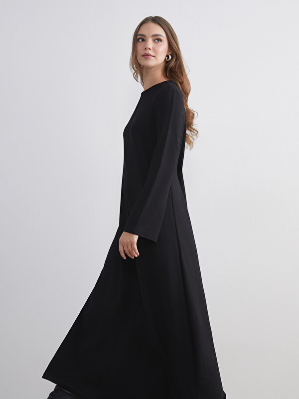 LCW Modest Bisiklet Yaka A Kesim Elbise