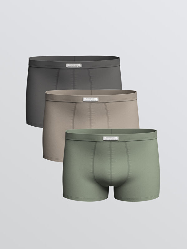 LC WAIKIKI Standart Kalıp Pamuklu Esnek Erkek Boxer 3'lü