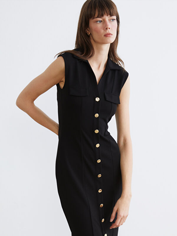 LCW Vision Bodycon Gömlek Elbise