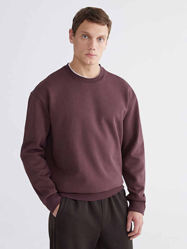 LCW Vision Bisiklet Yaka Erkek Kalın Sweatshirt