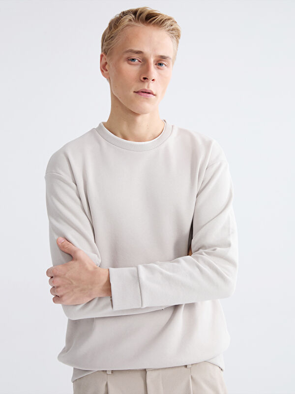 LCW Vision Bisiklet Yaka Erkek Kalın Sweatshirt