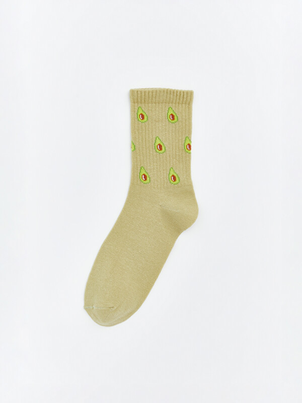 LCW DREAM Avocado Patterned Women's Ankle Socks