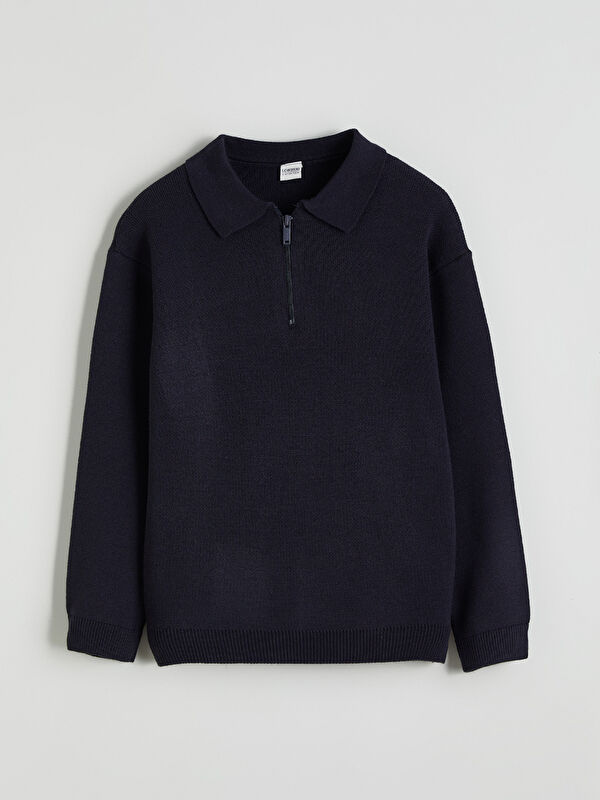 LCW Kids Polo Yaka Erkek Çocuk Triko Kazak