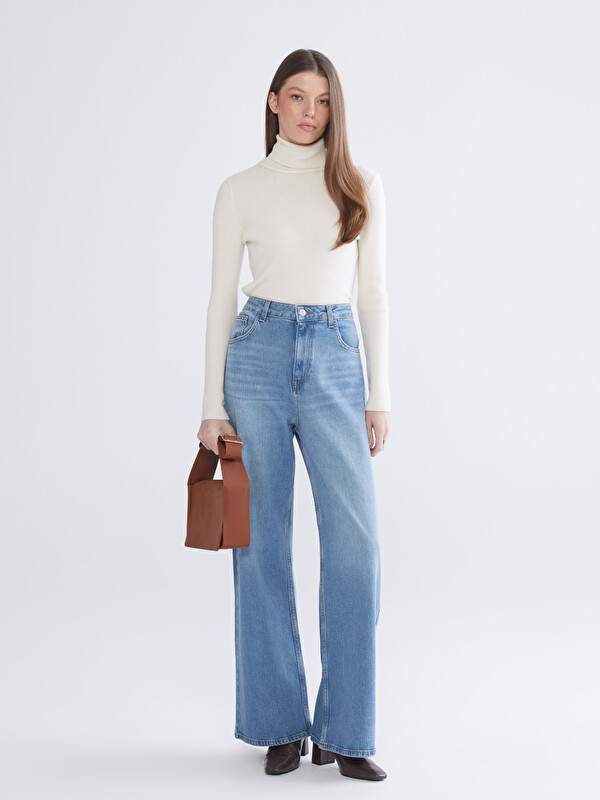 LCW ECO Wideleg Kadın Jean Pantolon