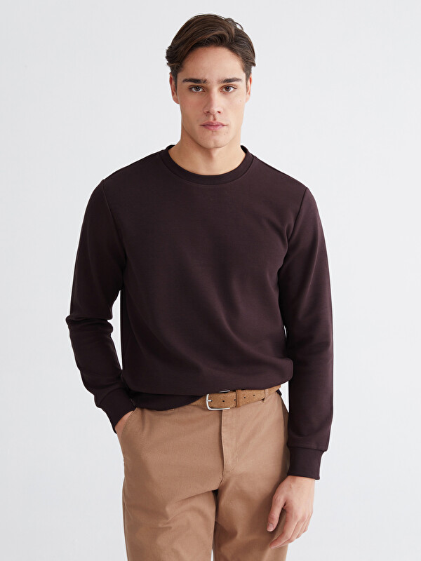 LCWAIKIKI Classic Bisiklet Yaka Erkek Sweatshirt