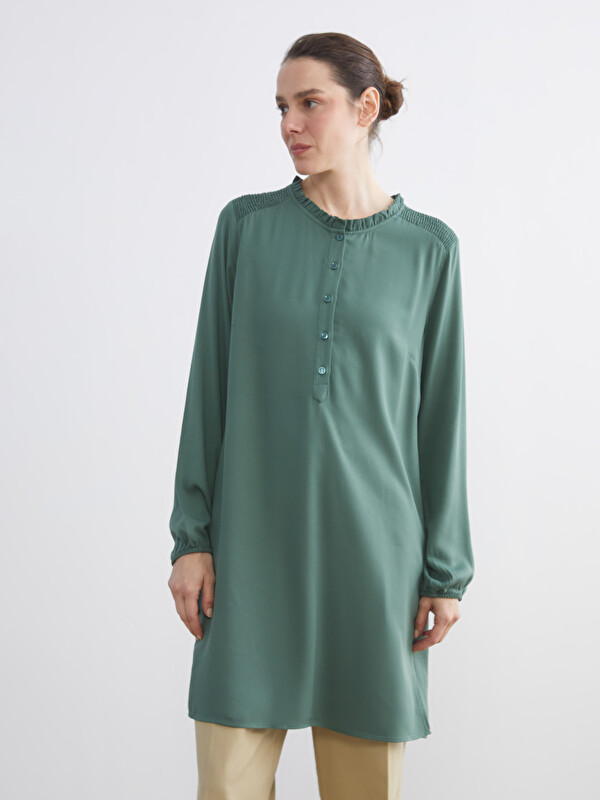 LCW Grace Ruffled Funnel Neck Women's Tunic