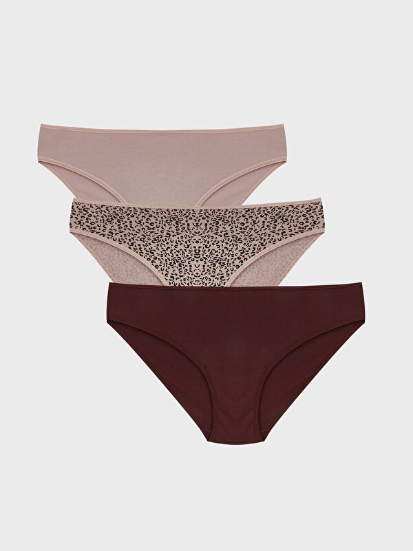 LCW DREAM Leopar Desenli Bikini Külot 3'lü
