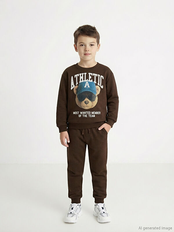 LCW Kids Crew Neck Boys' Tracksuit Set