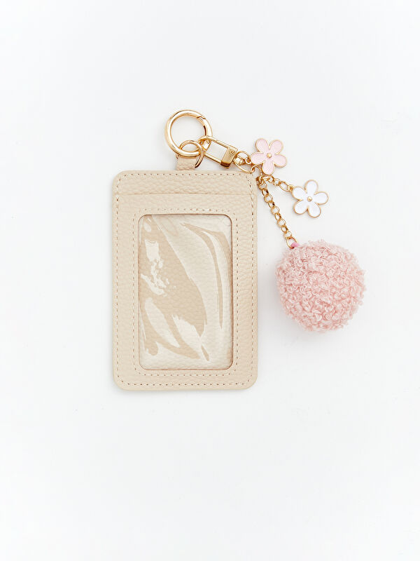 LCW ACCESSORIES Картхолдер с брелоком-помпоном