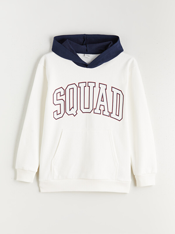 LCW Kids Kapüşonlu Baskılı Erkek Çocuk Sweatshirt