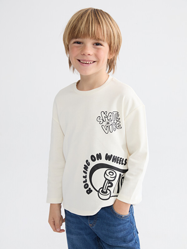 LCW Kids Baskılı Erkek Çocuk Tişört