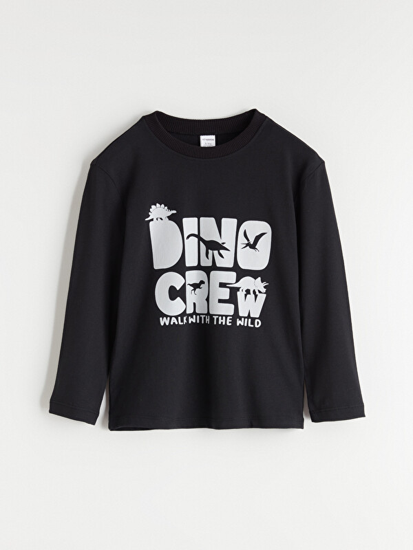 LCW Kids Dinozor Baskılı Erkek Çocuk Tişört