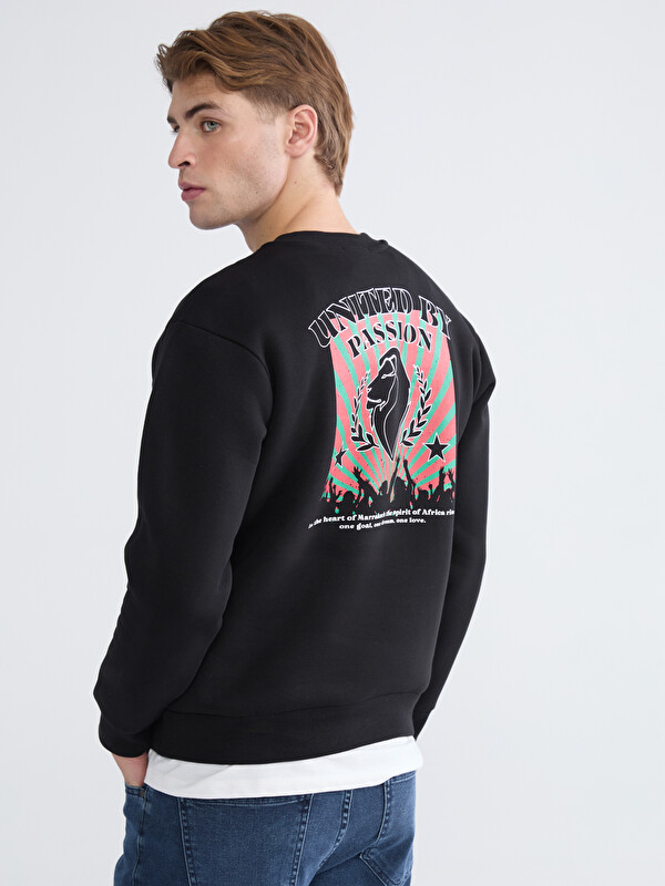 XSIDE Crew Neck Printed Men's Thick Sweatshirt