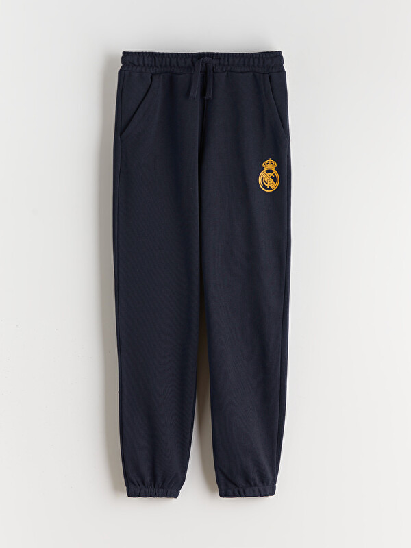 LCW Kids Beli Lastikli Real Madrid Baskılı Erkek Çocuk Jogger Eşofman Altı