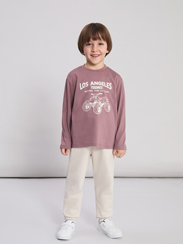 LCW Kids Bisiklet Yaka Erkek Çocuk Tişört ve Eşofman Altı