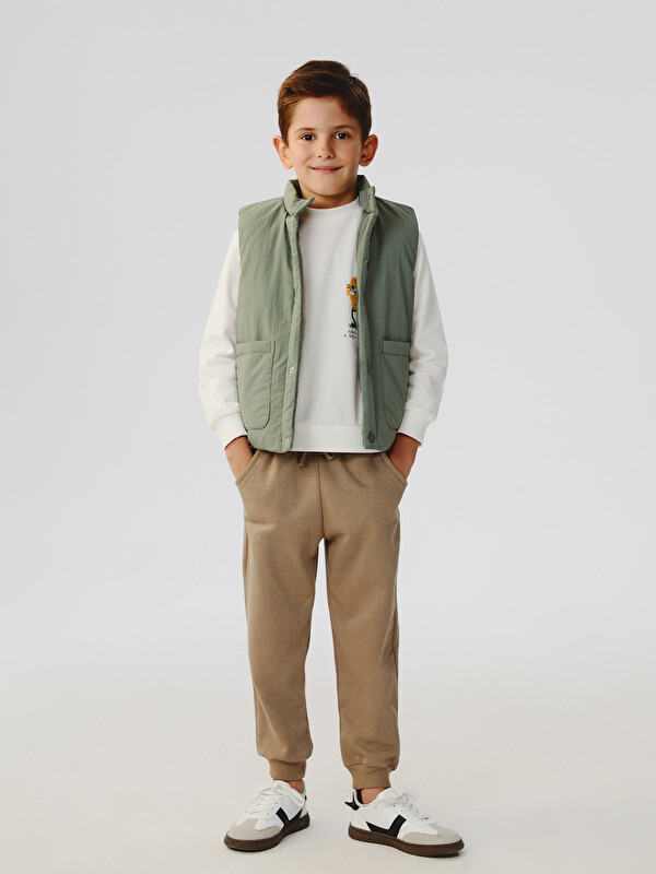 LCW Kids Baskılı Erkek Çocuk Sweatshirt ve Eşofman Altı
