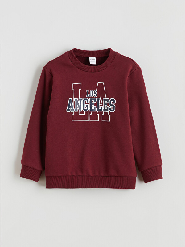LCW Kids Los Angeles Baskılı Erkek Çocuk Sweatshirt