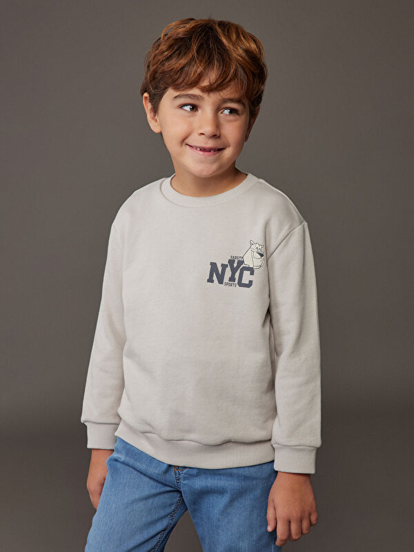 LCW Kids Crew Neck Boys' Sweatshirt