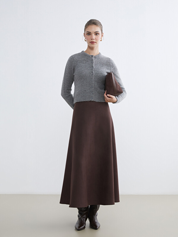 LCW Modest Beli Lastikli Kloş Etek