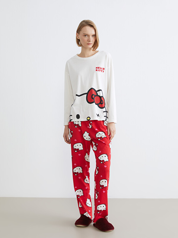 LCW Young Hello Kitty Printed Women's Pyjamas Set