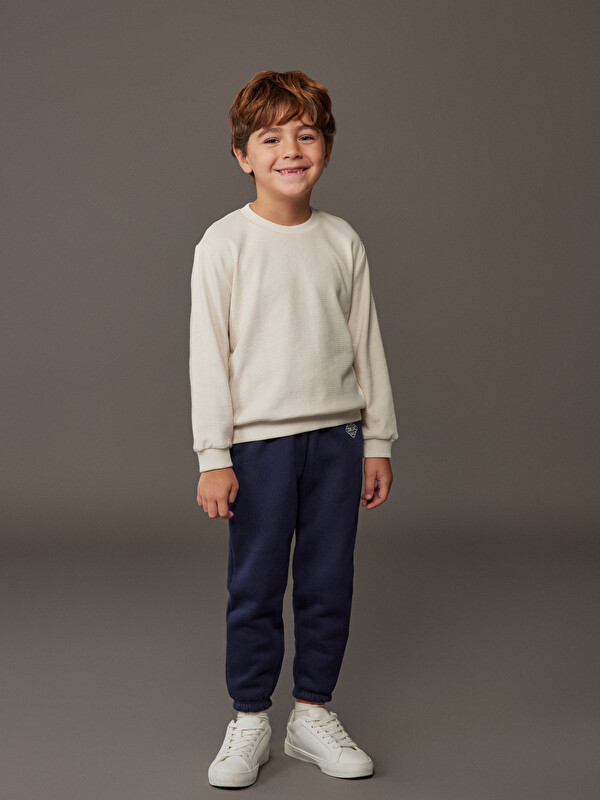LCW Kids Beli Lastikli Erkek Çocuk Kalın Jogger Eşofman Alt 2'li