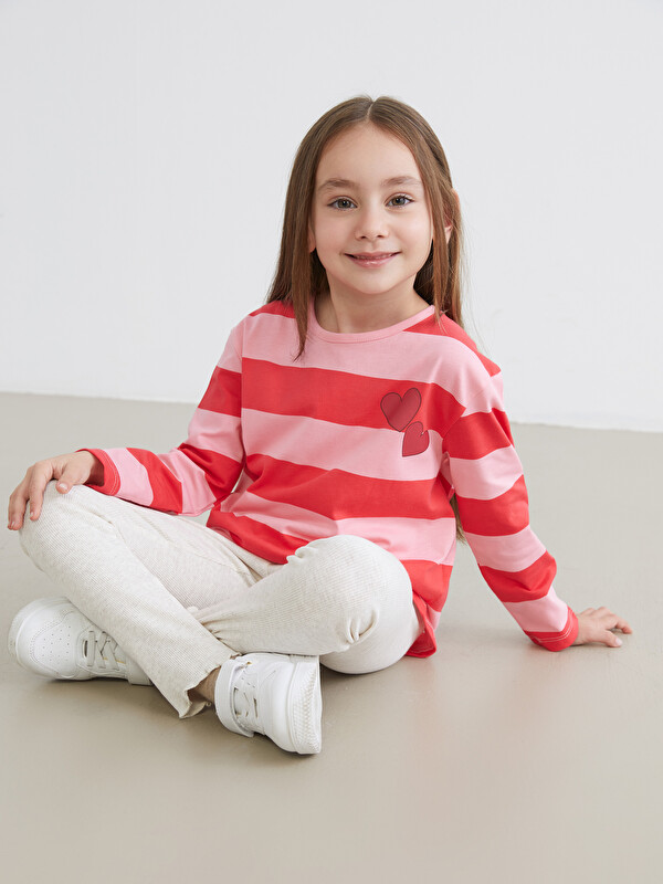 LCW Kids Bisiklet Yaka Kız Çocuk Tişört