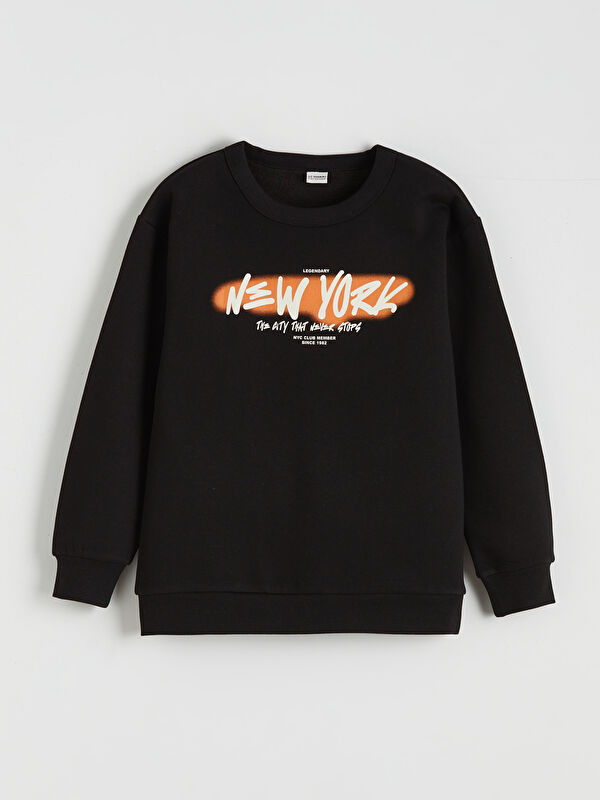 LCW Kids New York Printed Boys' Thick Sweatshirt