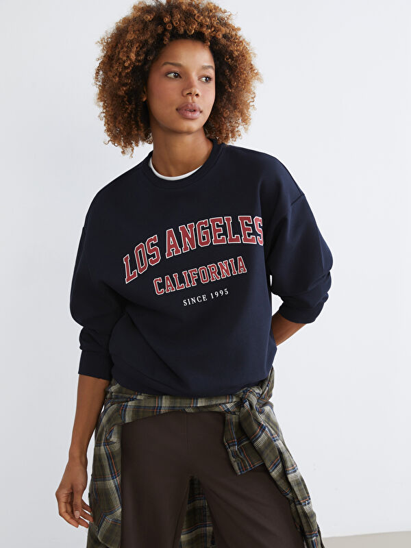XSIDE Los Angeles Bedrucktes Dickes Sweatshirt für Damen