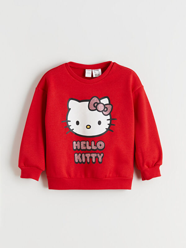 LCW Kids Hello Kitty Printed Girls' Thick Sweatshirt