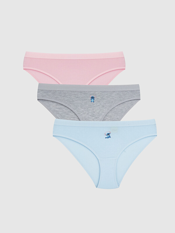 LCW Young Stitch Baskılı Bikini Külot 3'lü