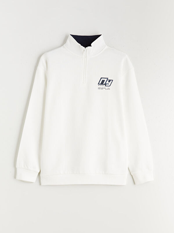 LCW Kids Funnel Neck Boys' Thick Sweatshirt