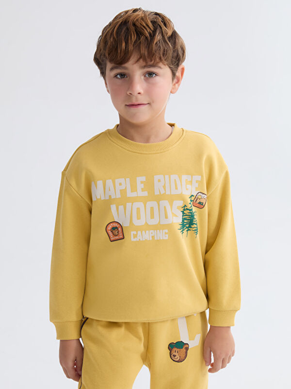 LCW Kids Printed Boys' Thick Sweatshirt