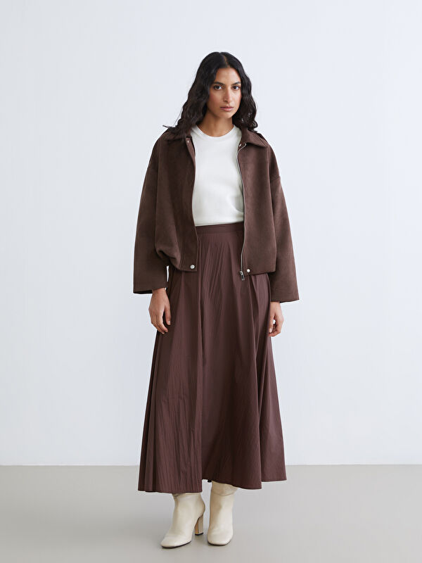 LCW Modest Beli Fermuarlı Pileli Etek