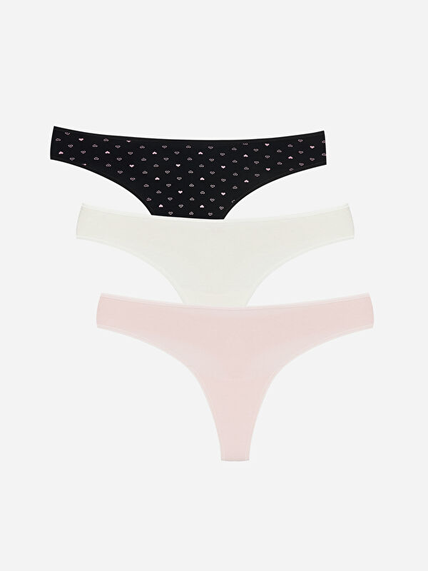 LCW DREAM Printed Thong Knickers 3-Pack