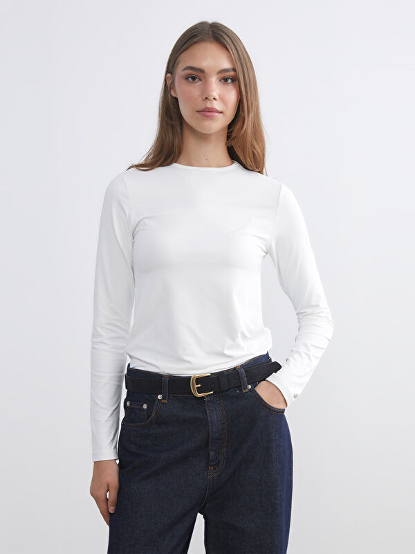 LCW Modest Bisiklet Yaka Kadın Body