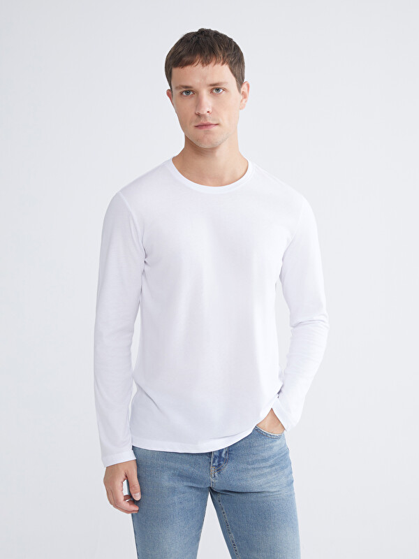LCWAIKIKI Basic Crew Neck Long Sleeve Men's T-Shirt - W5MS93Z8-Q6K