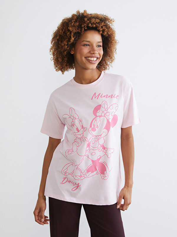 XSIDE Široka štampana Minnie Mouse majica kratkih rukava za Žene