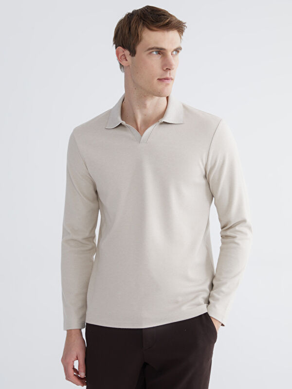 LCWAIKIKI Classic Polo Yaka Erkek Sweatshirt