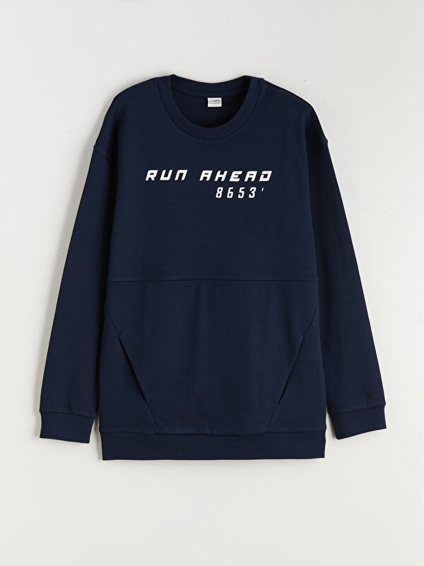LCW Kids Crew Neck Printed Boys' Sweatshirt