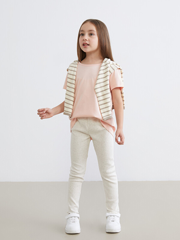 LCW Kids Beli Lastikli Kız Çocuk Pijama Alt