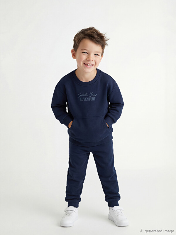 LCW Kids Bisiklet Yaka Erkek Çocuk Eşofman Takımı